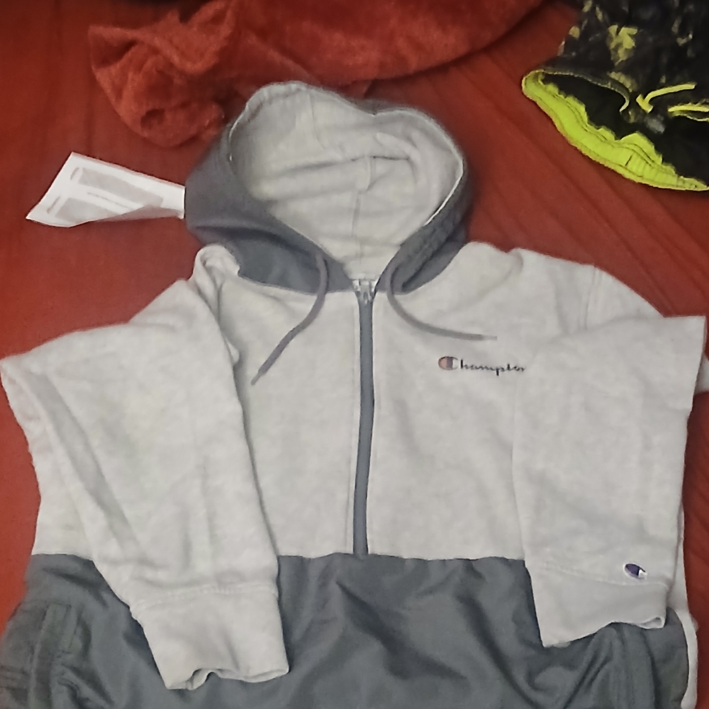 C9 by Champion Gray Windbreaker Lightweight Sporty Design